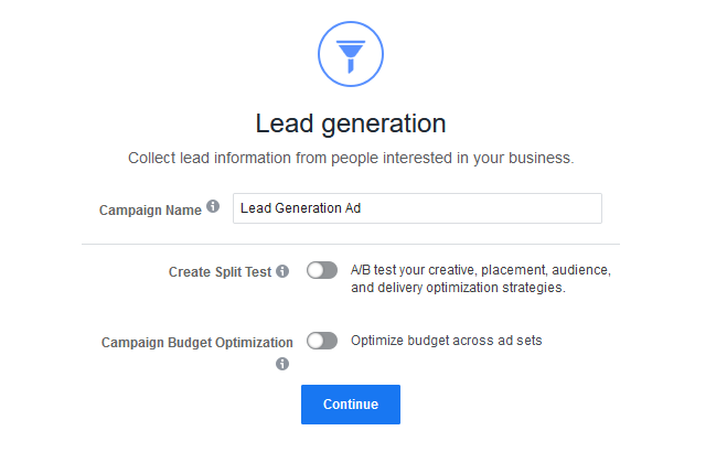 steps to create facebook lead ads